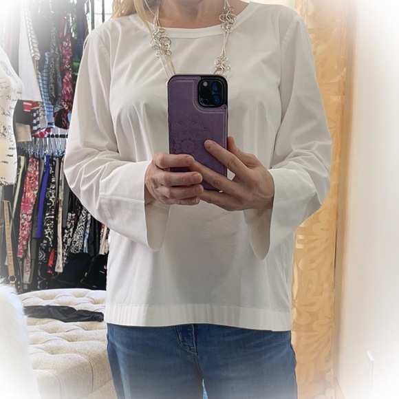 💕Like New J Jill White Shirt Collection Button Down Back Blouse💕 - Picture 3 of 11
